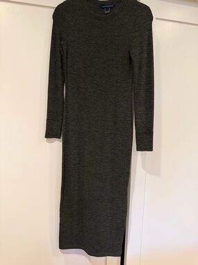 Women’s Small French Connection Olive/Black Long Sleeve Bodycon Dress